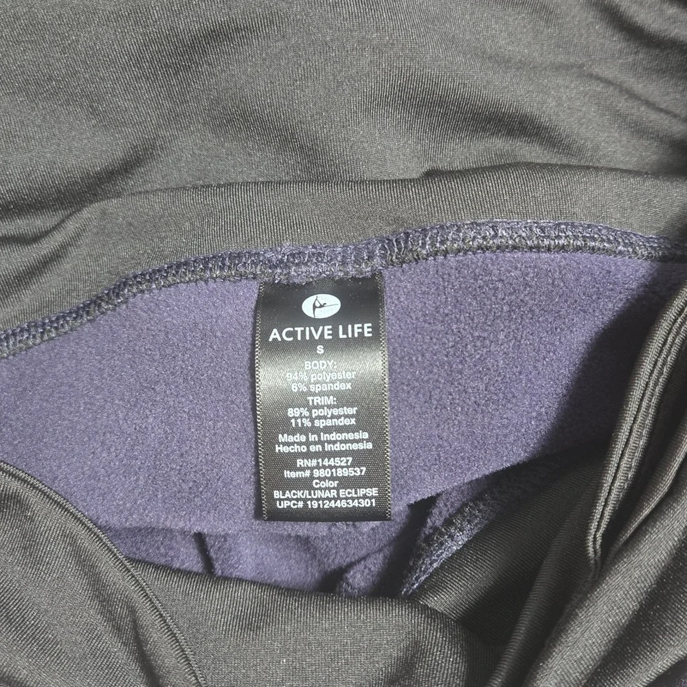 Active Life Women Black Lunar‎ Eclipse Athletic Leggings Pants Size Small NWT